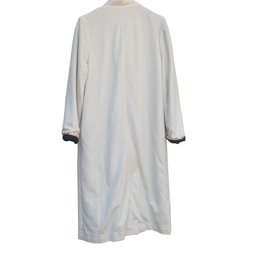 Vintage Wellington Fashions Kaskmiracle Cream Long Coat Mock Neck Made in USA - Picture 4 of 4